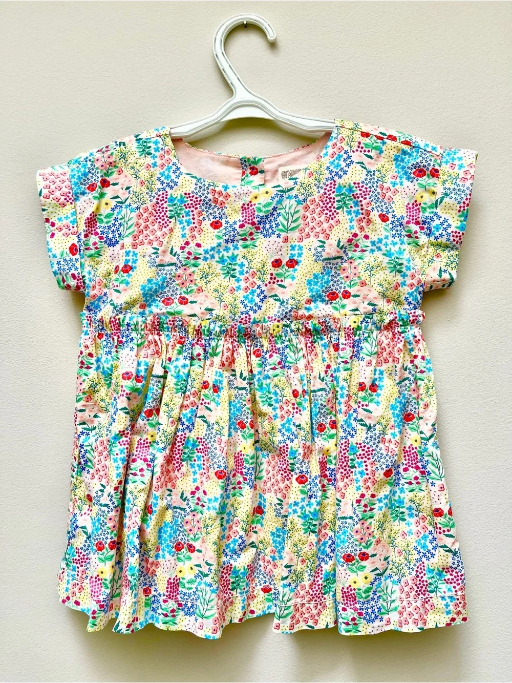 Gymboree Pastel Floral Cotton Dress with Pink Lining